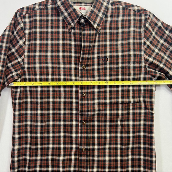 Fjallraven Stig Flannel Shirt Long Sleeve Button Up Men’s Medium Slim Fit Plaid - Picture 5 of 10